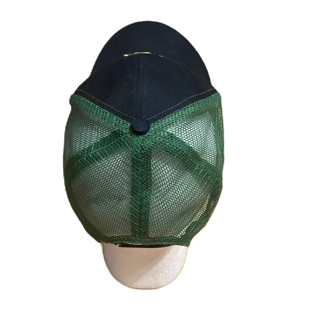 Vintage John Deere Mesh SnapBack Hat Green Yellow Farming Tractor